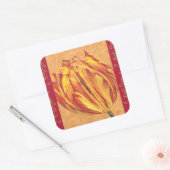 Tulip Power I Quadratischer Aufkleber (Umschlag)