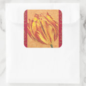 Tulip Power I Quadratischer Aufkleber (Tasche)