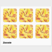 Tulip Power II Quadratischer Aufkleber (Blatt)