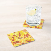 Tulip Power II Rechteckiger Pappuntersetzer (Vor Ort)