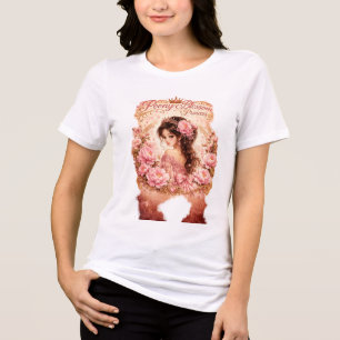 Tulip Princess Elegante florale Prinzessin Aquar Tri-Blend Shirt