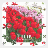 Tulip Quadratischer Aufkleber (Vorderseite)