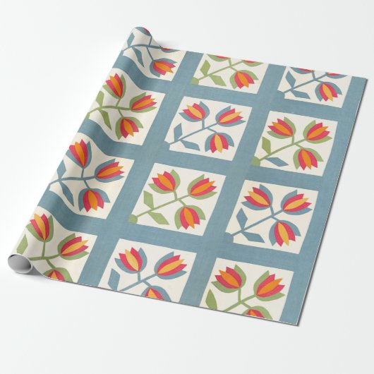 Tulip quilt geschenkpapier (Ungerollt)