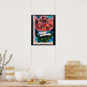 Tulip Quilt Mosaic Art Cactus Flower Ocean Fish Poster (Küche)