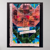 Tulip Quilt Mosaic Art Cactus Flower Ocean Fish Poster (Vorne)