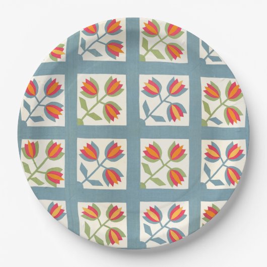Tulip quilt pappteller (Vorderseite)