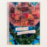 Tulip Quilt Pattern Cactus Flower Ocean Fish Art Planer<br><div class="desc">A place for your thoughts, plans, and ideas—wrapped in meaningful art. This hardcover notebook planner features a vibrant tulip quilt design that brings together bold cactus flowers in bloom and a calm, abstract ocean of flowing blues. The contrast creates a sense of balance—strength and softness, structure and freedom—making it as...</div>