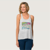 Tulip Racerback Top (grau) mit Floating Effect (Vorderseite Vollansicht)