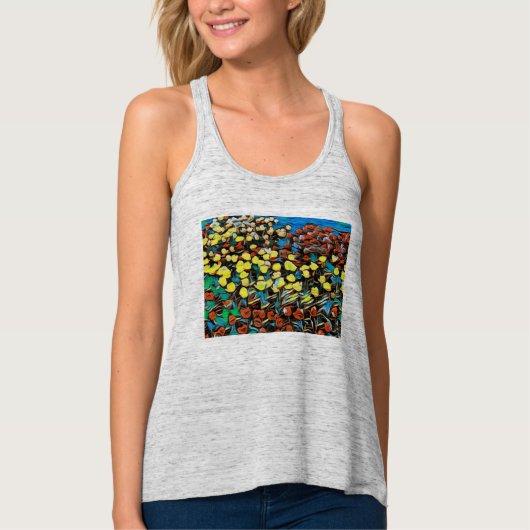 Tulip Racerback Top (grau) mit Traumwirkung (Vorderseite)