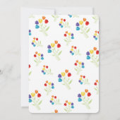 Tulip Rainbow Lesbian Gay Wedding Einladung (Rückseite)