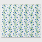 Tulip-Rebe in Blau und Grün Geschenkpapier (Flach)