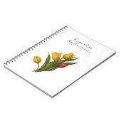 Tulip Reflections — Crisp White Luxe Journal Notizblock (Linke Seite)