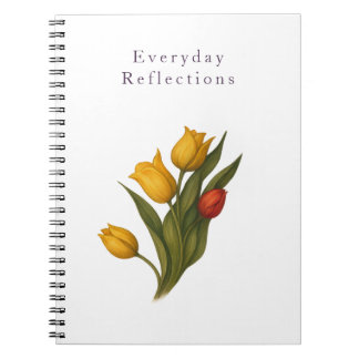 Tulip Reflections — Crisp White Luxe Journal Notizblock