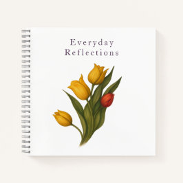 Tulip Reflections — Crisp White Luxe Journal Notizblock