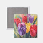 Tulip Regenbogen Magnet (Vorderseite/Rückseite)