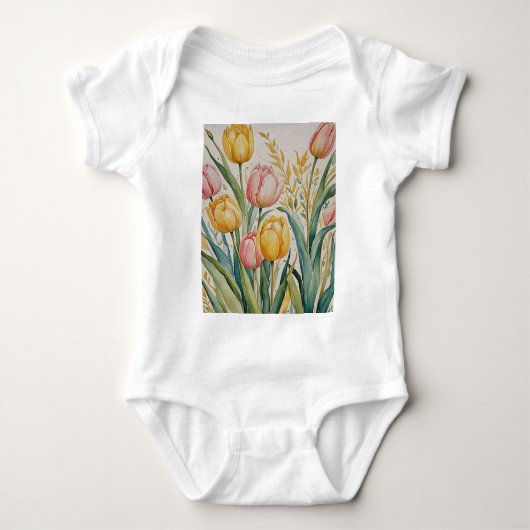 Tulip Reverie Baby Strampler (Vorderseite)