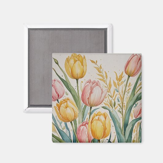 Tulip Reverie Magnet (Vorderseite/Rückseite)
