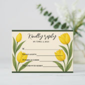 Tulip Reverie RSVP Card Karte (Stehend Vorderseite)