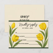 Tulip Reverie RSVP Card Karte (Vorne/Hinten)