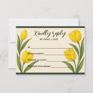 Tulip Reverie RSVP Card Karte
