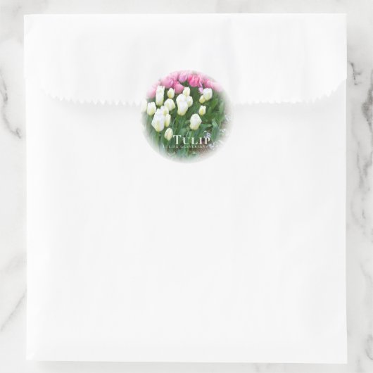 Tulip Runder Aufkleber (Tasche)