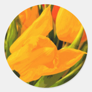Tulip Runder Aufkleber