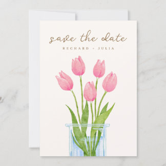 TULIP Save the Date Einladung / Aquarellblume