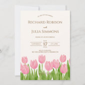 TULIP Save the Date Einladung / Aquarellblume (Vorderseite)
