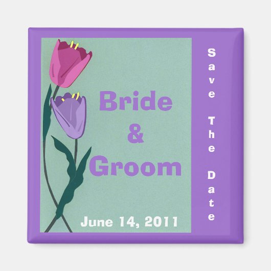 Tulip Save the Date Magnet (Vorne)