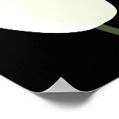 Tulip Schwarz-Weiß Poster (Ecke)