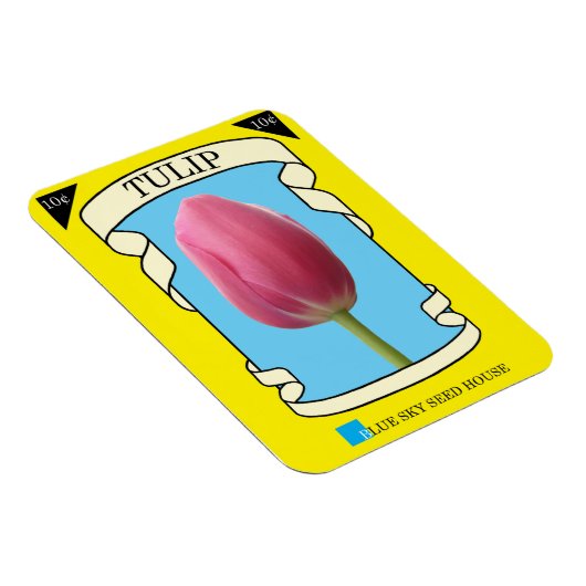 Tulip Seed Packet Magnet (Rechte Seite)