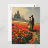Tulip Serenity Vintag Postkarte (Vorne/Hinten)