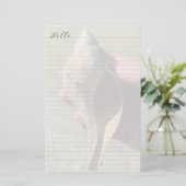 Tulip Shell Ocean Background Lined Writing Paper Briefpapier (Stehend Vorderseite)