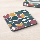 Tulip skandinavisches Muster für moderne Geometrie Getränkeuntersetzer (Linke Seite)