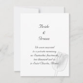 Tulip Sketch Ehe / Elopement Ankündigung (Vorderseite)