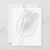 Tulip Sketch Ehe / Elopement Ankündigung (Rückseite)