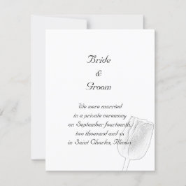 Tulip Sketch Ehe / Elopement Ankündigung