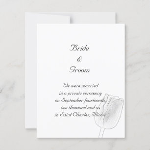 Tulip Sketch Ehe / Elopement Ankündigung