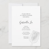 Tulip Sketch Spring Brautparty Einladung (Vorderseite)