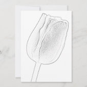 Tulip Sketch Spring Wedding Einladung (Rückseite)