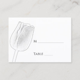 Tulip Sketch Spring Wedding Platzkarte