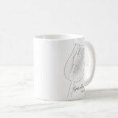Tulip Sketch Wedding Kaffeetasse (VorderseiteRechts)