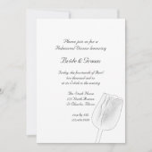 Tulip Sketch Wedding Probe Dinner Einladung (Vorderseite)