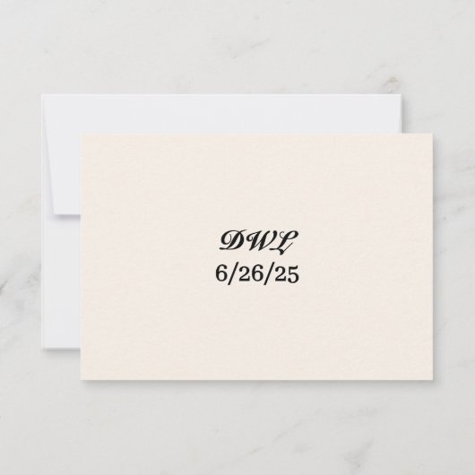 Tulip Sonata RSVP Card (Rückseite)