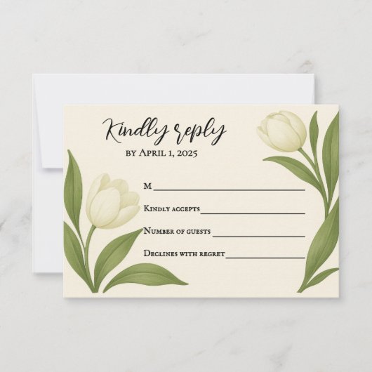 Tulip Sonata RSVP Card Karte (Vorderseite)