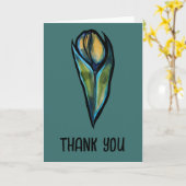 Tulip Spring Art Gardeners Karte (Gelbe Blume)