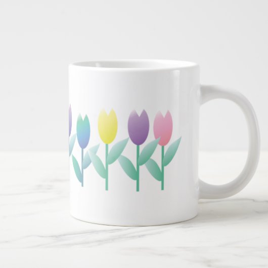 Tulip Spring Tulips Neue Zuhause Jumbo Tasse (Rechts)