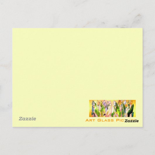 Tulip Square Herzlichen Glückwunsch Postkarten (Rückseite)