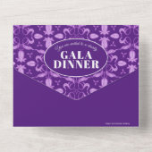 Tulip Stars lila Gala-Dinner All In One Einladung (Rückseite)