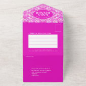 Tulip stars rosa Muster Gala Dinner All In One Einladung (Außenbereich)